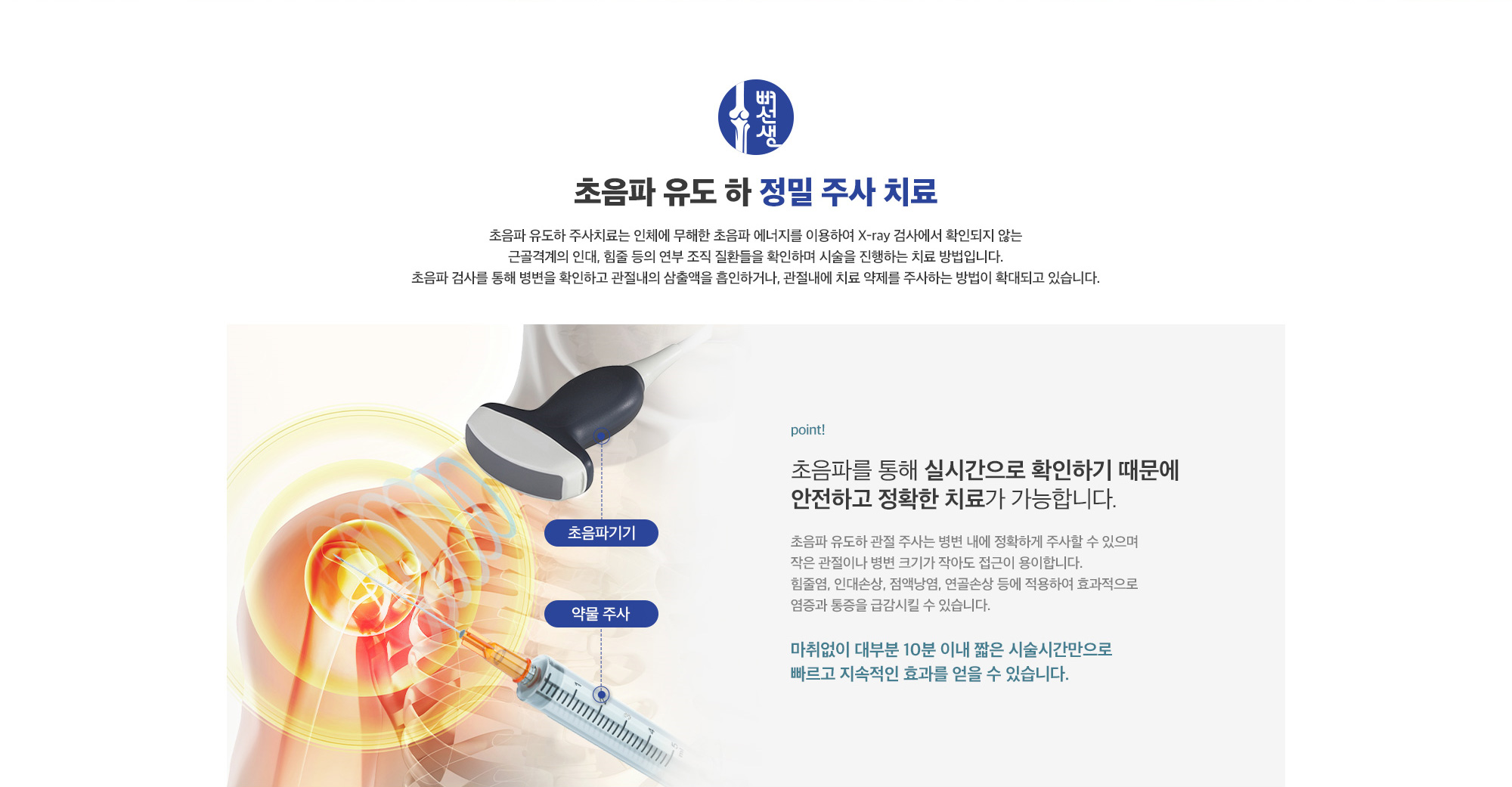 초음파 유도 하 정밀 주사 치료